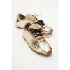 Forever & Always Shoes Crea Leather Sneakers In Gold Leather