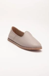 Forever & Always Shoes Dalya Leather Slip On Flats In Dark Beige Leather
