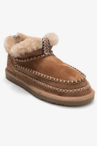 Forever & Always Shoes Darel Leather Ankle Boot In Brown