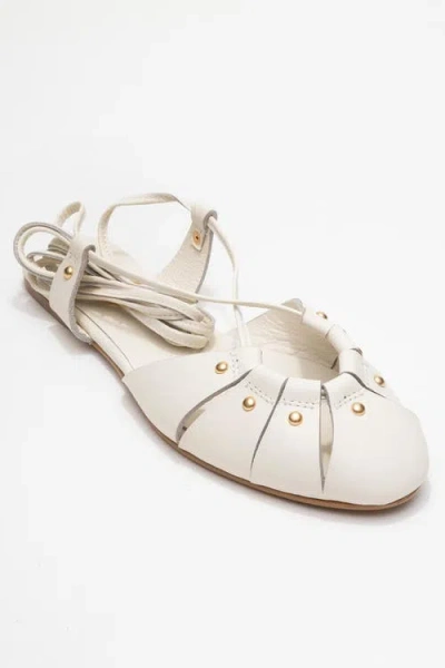 Forever & Always Shoes Daria Leather Ankle Lace-up Sandal In Neutral
