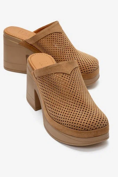 Forever & Always Shoes Dejas Leather Platform Block Heel Sandal In Gold