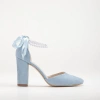Forever & Always Shoes Denise Wedding Heels With Pearls In Baby Blue