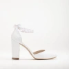 Forever & Always Shoes Denise Wedding Heels With Pearls In White