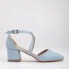 Forever & Always Shoes Women's Dolly - Baby Blue Suede Heels In Baby Blue
