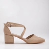 Forever & Always Shoes Women's Neutrals Dolly - Beige Suede Low Heels In Beige Suede