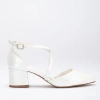 Forever & Always Shoes Women's White Dolly - Ivory Bridal Low Heels