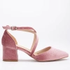 Forever & Always Shoes Women's Rose Gold Dolly - Rose Velvet Low Heels In Rose