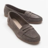 Forever & Always Shoes Dorothy Leather Loafer In Dark Brown Suede Leather