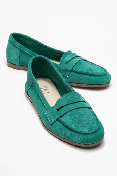 Forever & Always Shoes Dorothy Leather Loafer In Green