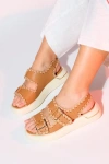 Forever & Always Shoes Douro Braided Rope Strap Leather Sandal