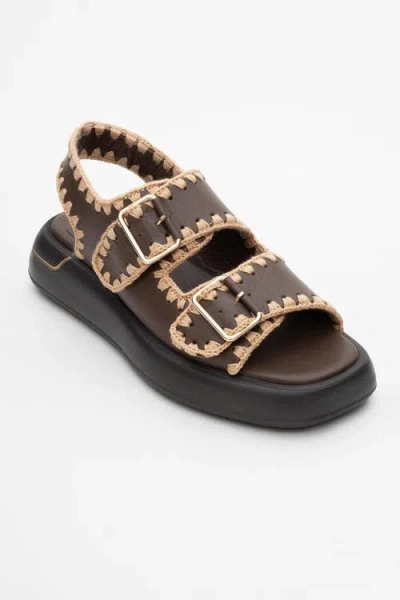 Forever & Always Shoes Douro Braided Rope Strap Leather Sandal