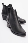 Forever & Always Shoes Dovena Leather Block Heel Ankle Boot In Multi