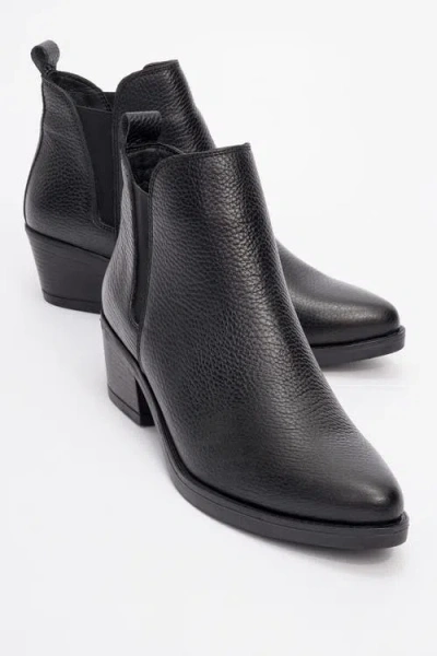 Forever & Always Shoes Dovena Leather Block Heel Ankle Boot In Multi