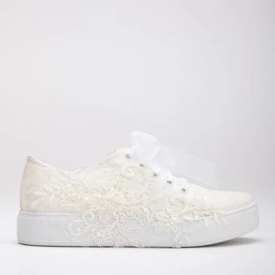 FOREVER & ALWAYS SHOES FOREVER & ALWAYS SHOES ELISE LACE BRIDAL SNEAKERS