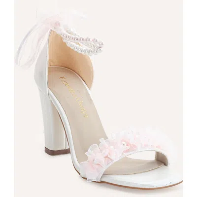 Forever & Always Shoes Elsa Lace Bridal Sandals With Pearls In White