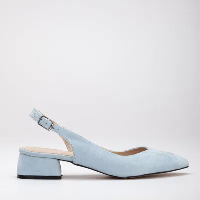Forever & Always Shoes Emma Slingback Flat Heels In Blue