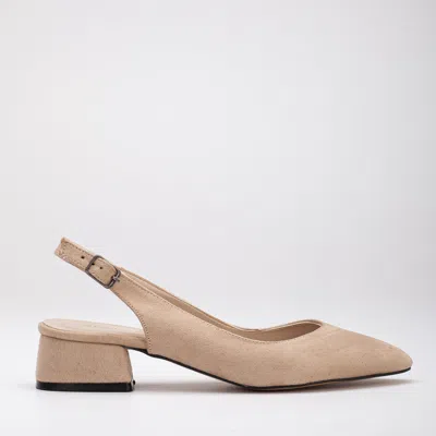Forever & Always Shoes Emma Slingback Flat Heels In Brown