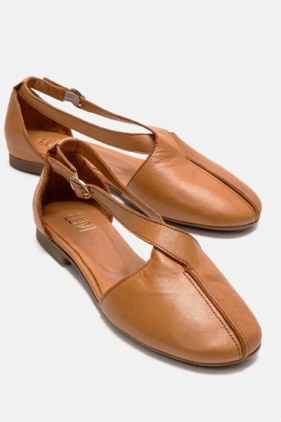 Forever & Always Shoes Fable Leather Side Cut Ballet Flat In Brown