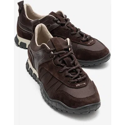 Forever & Always Shoes Fiera Leather Mesh Sneaker In Brown