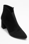 Forever & Always Shoes Finda Leather Block Heel Boot In Black