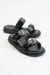 Forever & Always Shoes Finezza Leather Two-strap Sandal
