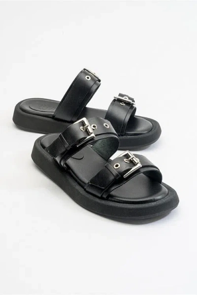 Forever & Always Shoes Finezza Leather Two-strap Sandal