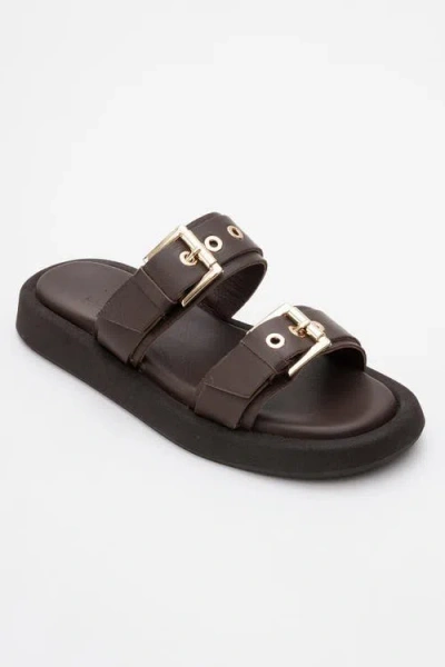 Forever & Always Shoes Finezza Leather Two-strap Sandal