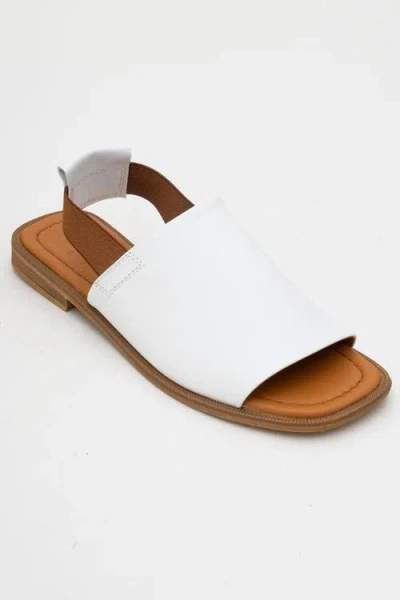 Forever & Always Shoes Fuela Leather Elastic Flat Sandals