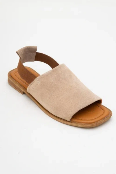 Forever & Always Shoes Fuela Leather Elastic Flat Sandals