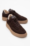 Forever & Always Shoes Fyore Leather Sneakers In Brown Suede Leather