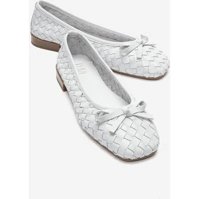 Forever & Always Shoes Garen Leather Ballet Flat In Gray