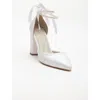 Forever & Always Shoes Gilda Leather Bridal Pumps With Pearls In White