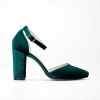 Forever & Always Shoes Women's Jolie - Emerald Green Wedding Heels With Ribbon In Emerald Green