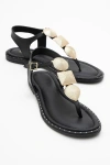 Forever & Always Shoes Giulia Leather Flat Sandal