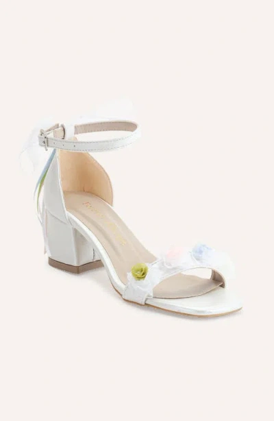 Forever & Always Shoes Grazia Lace Block Heel Bridal Sandals In White