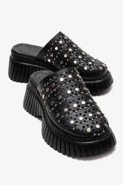 Forever & Always Shoes Harlow Leather Platform Sandal In Black