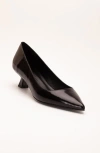 Forever & Always Shoes Helly Kitten Heel Leather Stiletto Pumps