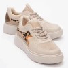 Forever & Always Shoes Ida Platform Fashion Sneakers In Beige