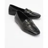 Forever & Always Shoes Iridessa Leather Flat Loafers In Black Patent Leather