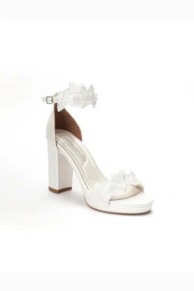 Forever & Always Shoes Isadora Lace Bridal Heel In Black