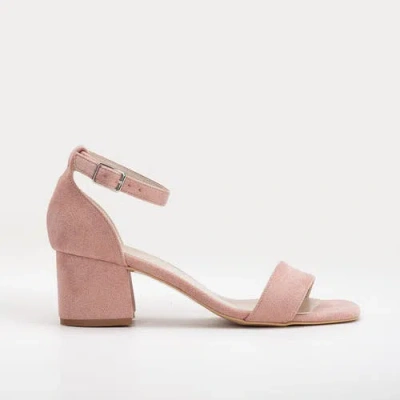 Forever & Always Shoes Iva Low Block Heel Sandals In Pink