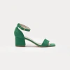Forever & Always Shoes Women's Iva - Green Suede Low Heels