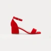 Forever & Always Shoes Women's Iva - Red Suede Sandals