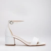 Forever & Always Shoes Iva Low Block Heel Sandals In White
