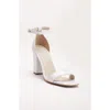 Forever & Always Shoes Jana Bridal Leather Sandal In Ivory Leather