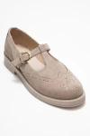 Forever & Always Shoes Janney Leather Strap Loafers In Brown