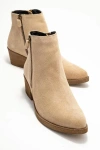 Forever & Always Shoes Jayer Leather Double-zip Block Heel Boot In Animal Print