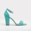 Forever & Always Shoes Women's Jess - Aqua Blue Suede Sandals In Aqua Blue