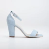 Forever & Always Shoes Women's Jess - Blue Suede Sandals In Baby Blue