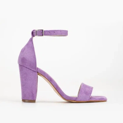 Forever & Always Shoes Jess High Heel Sandals In Purple Faux Suede